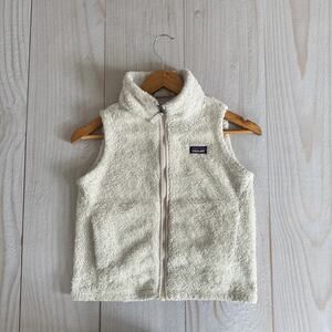 Patagonia Los Gatos Girls Size M (10) Sherpa Pile Fleece Fuzzy Vest